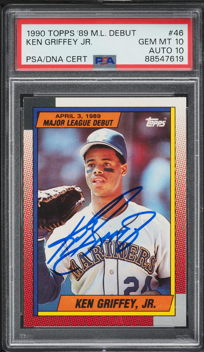 1990 Topps Major League Debut '89 Ken Griffey Jr. AUTO DNA 10 #46 PSA 10 GEM MINT