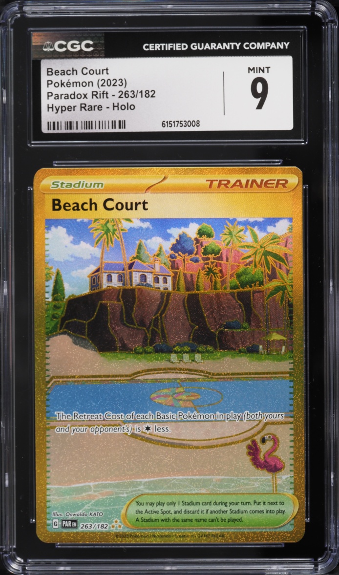 2023 Pokemon Scarlet & Violet Paradox Rift SEC Beach Court #263 CGC 9 MINT