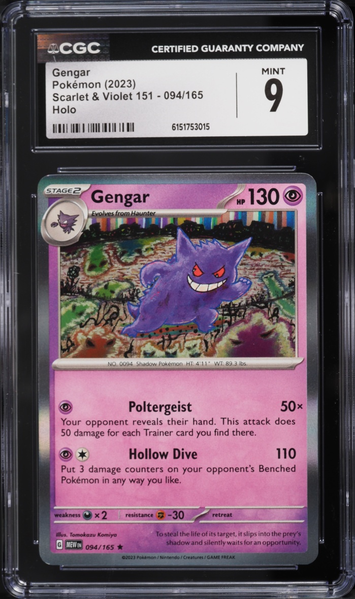 2023 Pokemon Scarlet & Violet 151 Holo Gengar #94 CGC 9 MINT