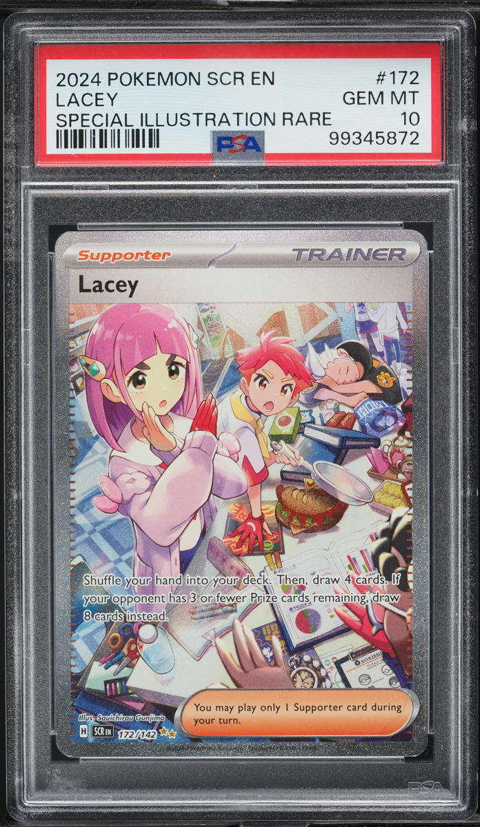 2024 Pokemon Scarlet & Violet Stellar Crown SIR Lacey #172 PSA 10 GEM MINT