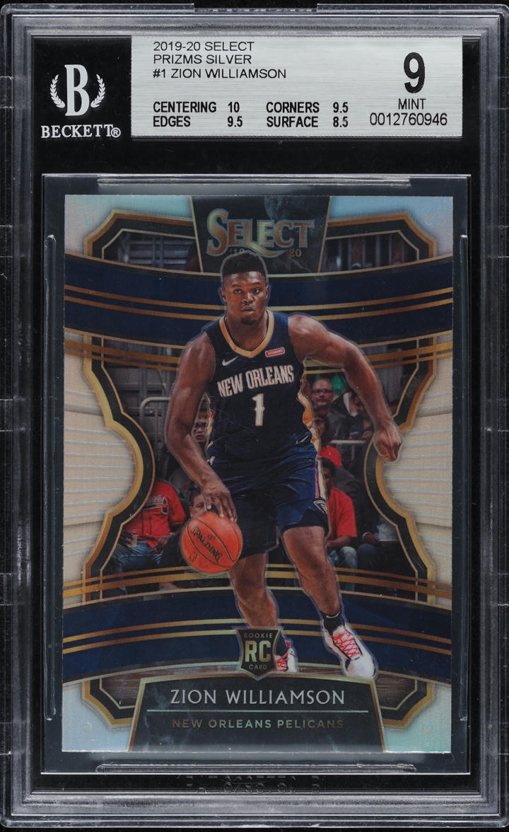 2019 Select Concourse Silver Prizm Zion Williamson ROOKIE #1 BGS 9