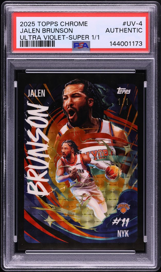 2025 Topps Chrome Ultra Violet Superfractor Jalen Brunson 1/1 #UV-4 PSA AUTH