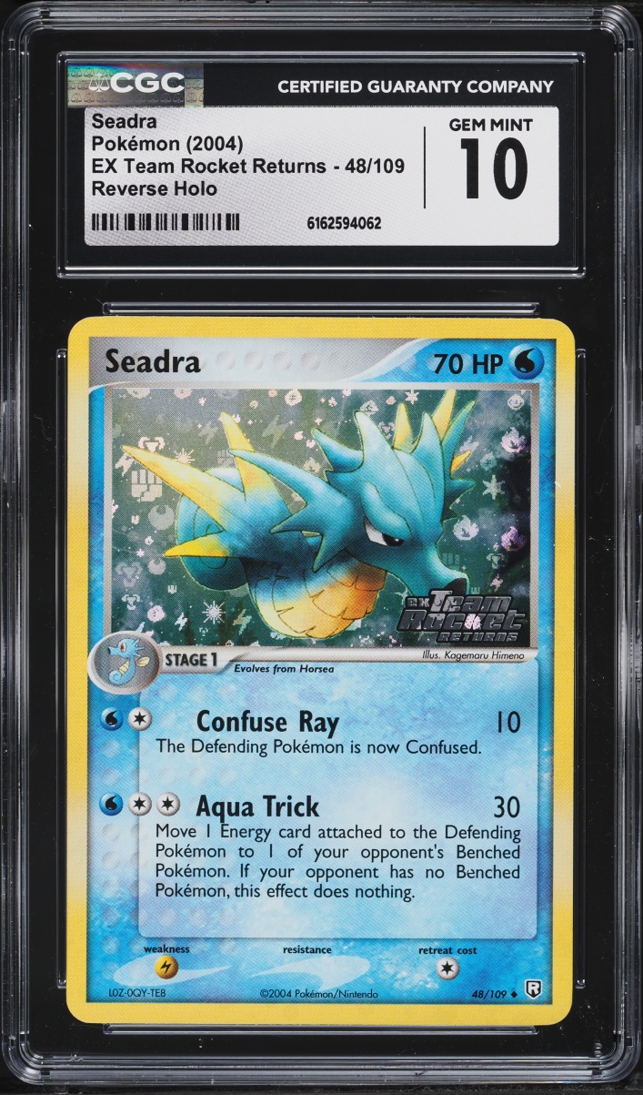 2004 Pokemon EX Team Rocket Returns Reverse Holo Seadra #48 CGC 10 GEM MINT