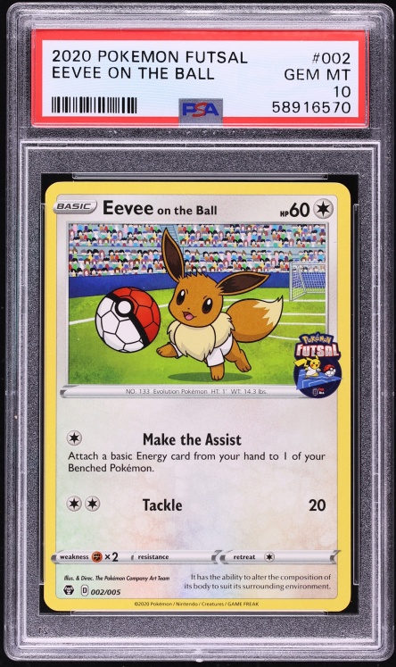 2020 Pokemon Sword & Shield Futsal Eevee On The Ball #2 PSA 10 GEM MINT