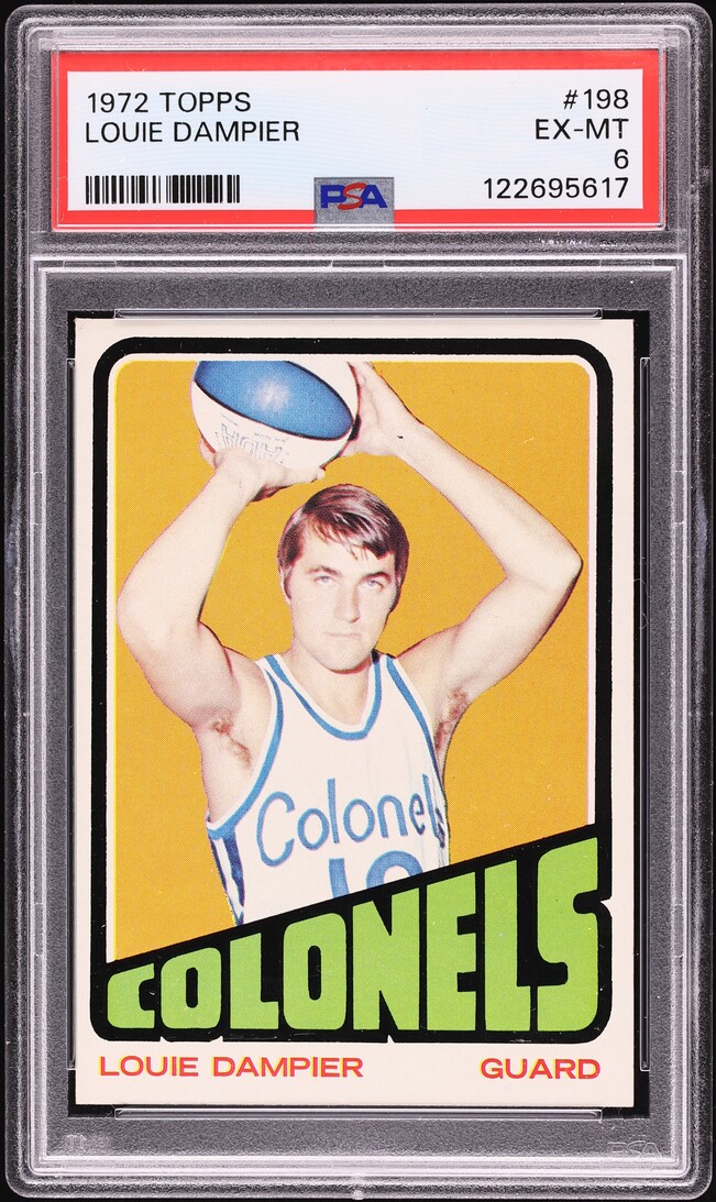 1972 Topps Basketball Louie Dampier #198 PSA 6 EXMT