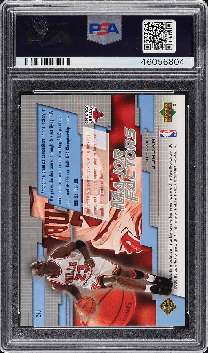 2003 Upper Deck Finite Gold Michael Jordan /50 #243 PSA 9 MINT
