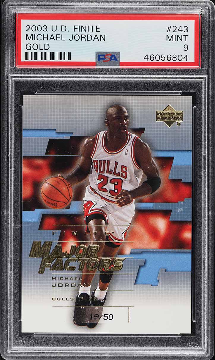 2003 Upper Deck Finite Gold Michael Jordan /50 #243 PSA 9 MINT