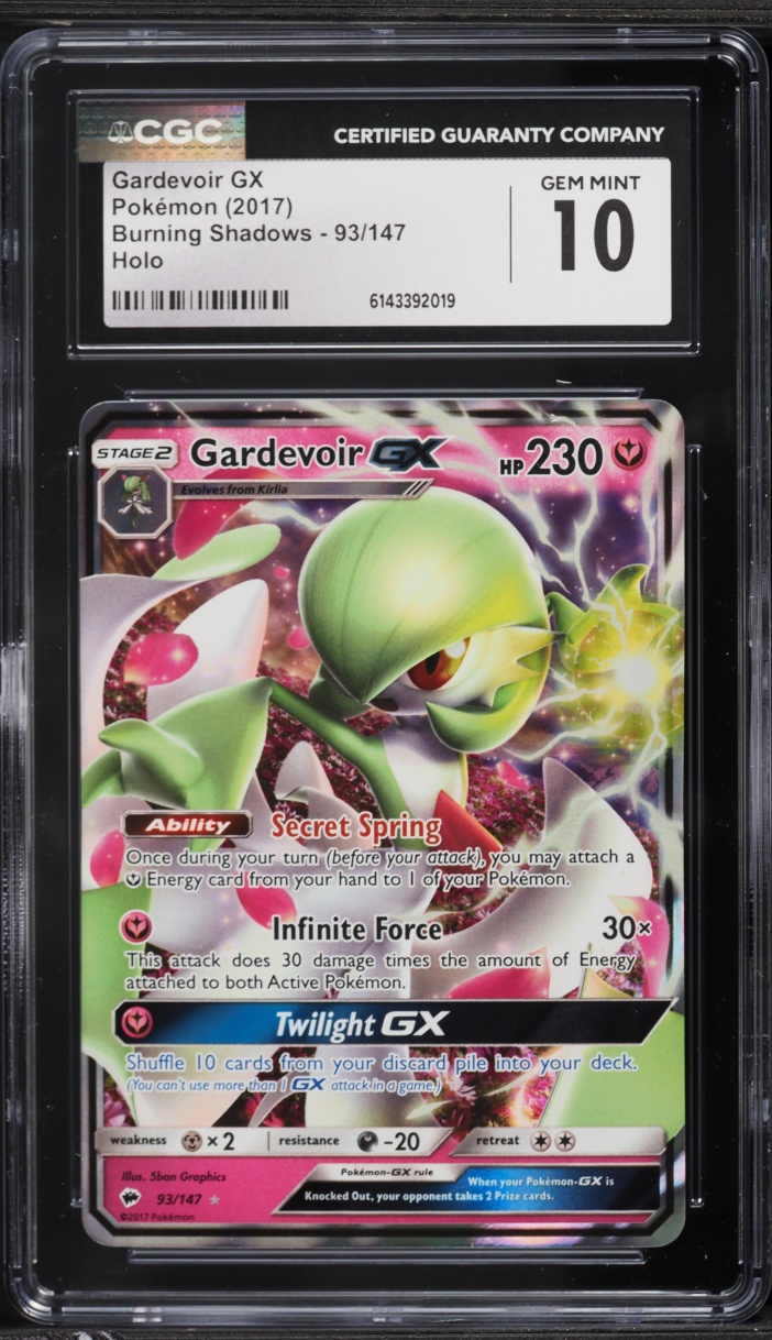 2017 Pokemon Sun & Moon Burning Shadows Holo Gardevoir GX #93 CGC 10 GEM MINT