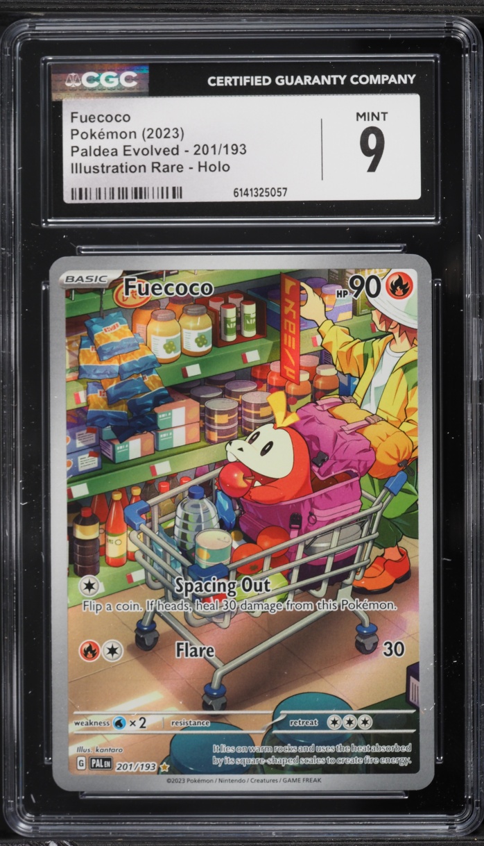 2023 Pokemon Scarlet & Violet Paldea Evolved IR Fuecoco #201 CGC 9 MINT