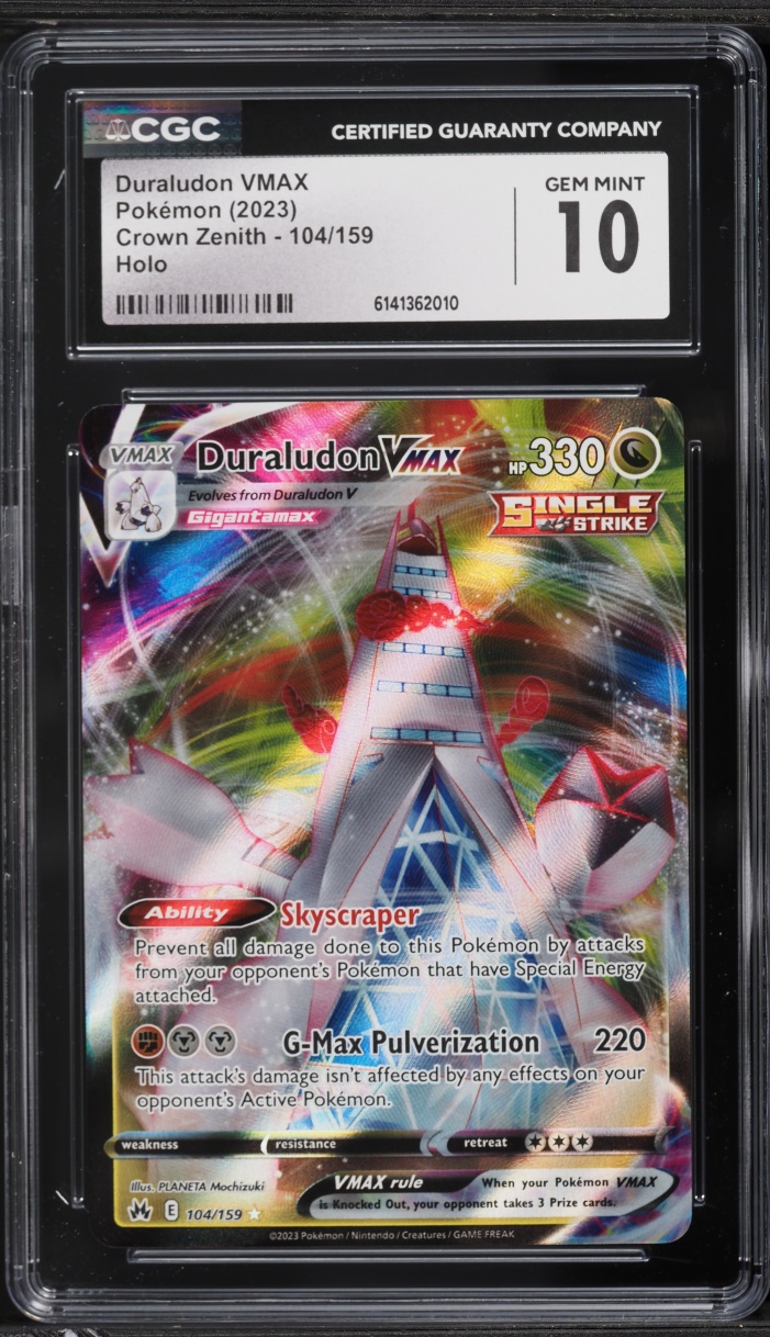 2023 Pokemon Sword & Shield Crown Zenith Duraludon VMAX #104 CGC 10 GEM MINT