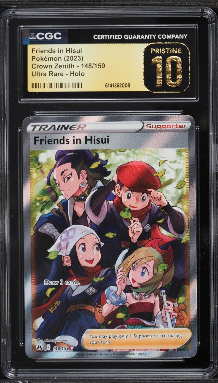 2023 Pokemon Sword & Shield Crown Zenith Full Art Friends In Hisui #148 CGC 10 PRISTINE