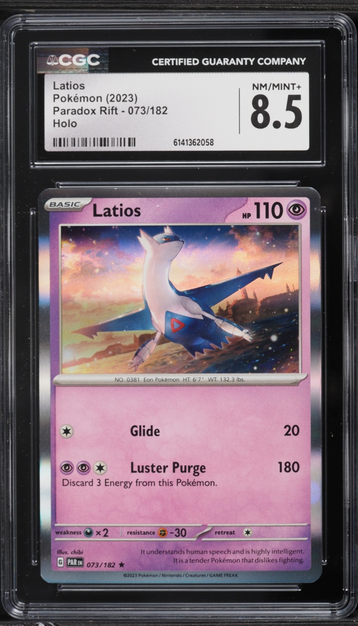 2023 Pokemon Scarlet & Violet Paradox Rift Holo Latios #73 CGC 8.5 NM-MT+