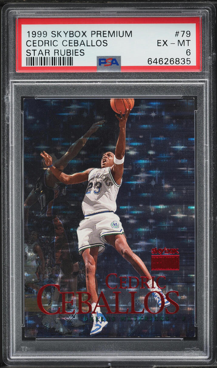 1999 Skybox Premium Star Rubies Cedric Ceballos /45 #79 PSA 6 EXMT