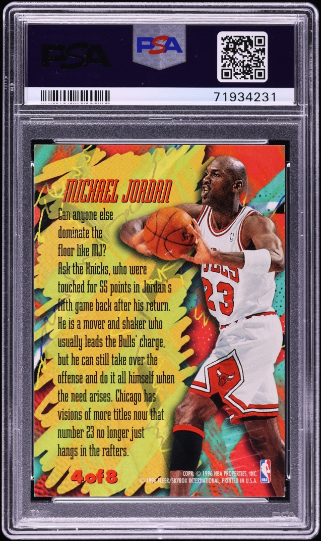 1995 Metal Scoring Magnet Michael Jordan #4 PSA 9 MINT