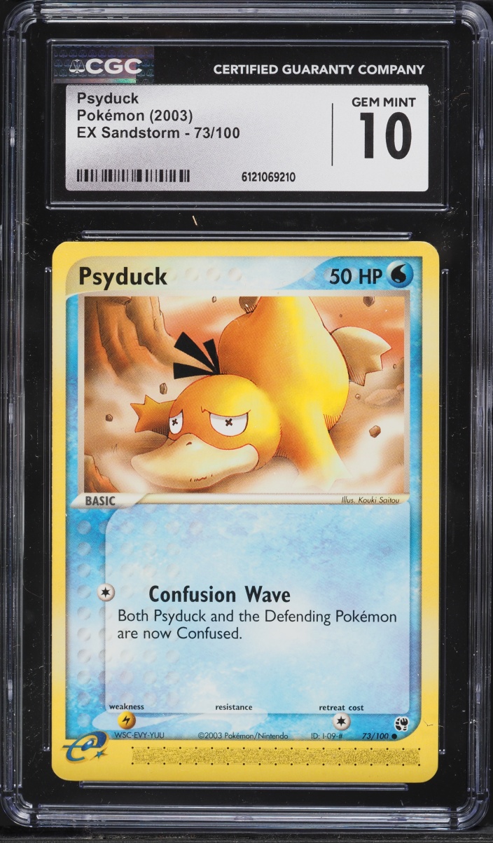 2003 Pokemon EX Sandstorm Psyduck #73 CGC 10 GEM MINT