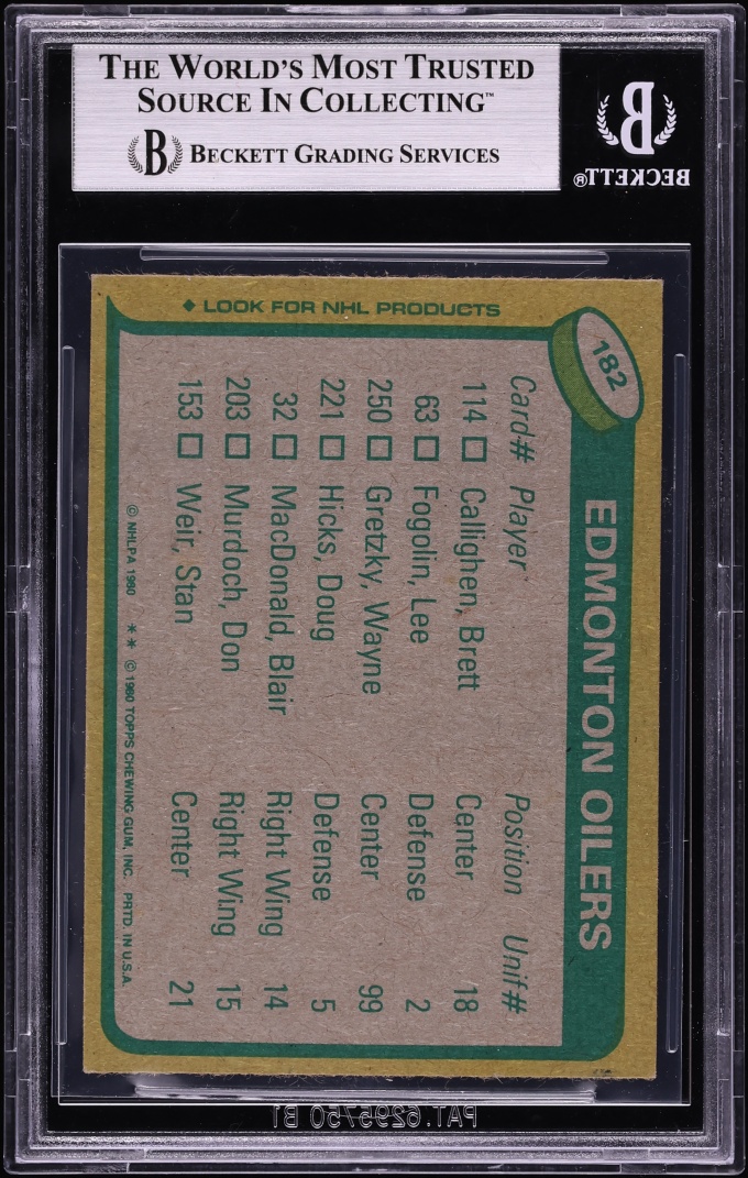 1980 Topps Hockey Wayne Gretzky CHECKLIST #182 BGS 5.5 EX+