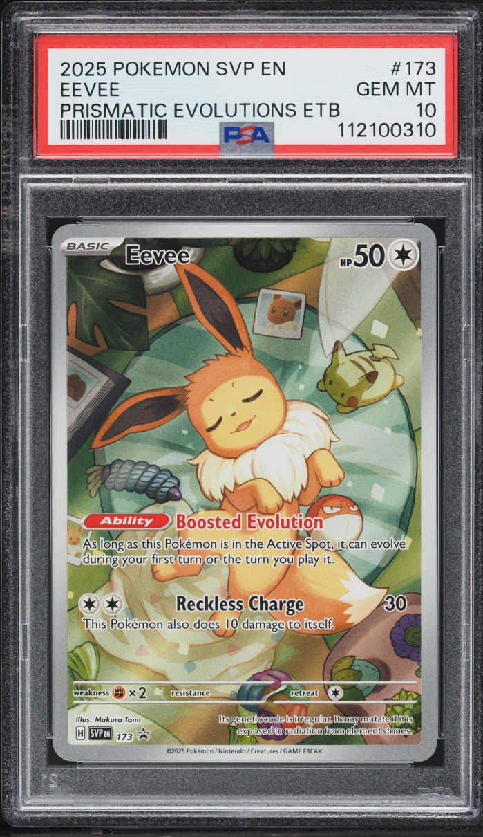 2025 Pokemon Scarlet & Violet Promo Prismatic Evolutions ETB Full Art Eevee #173 PSA 10 GEM