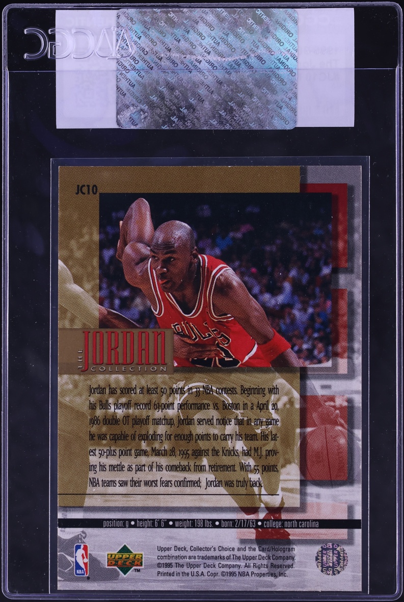1995 Collector's Choice The Jordan Collection Michael Jordan #JC10 CGC AUTH