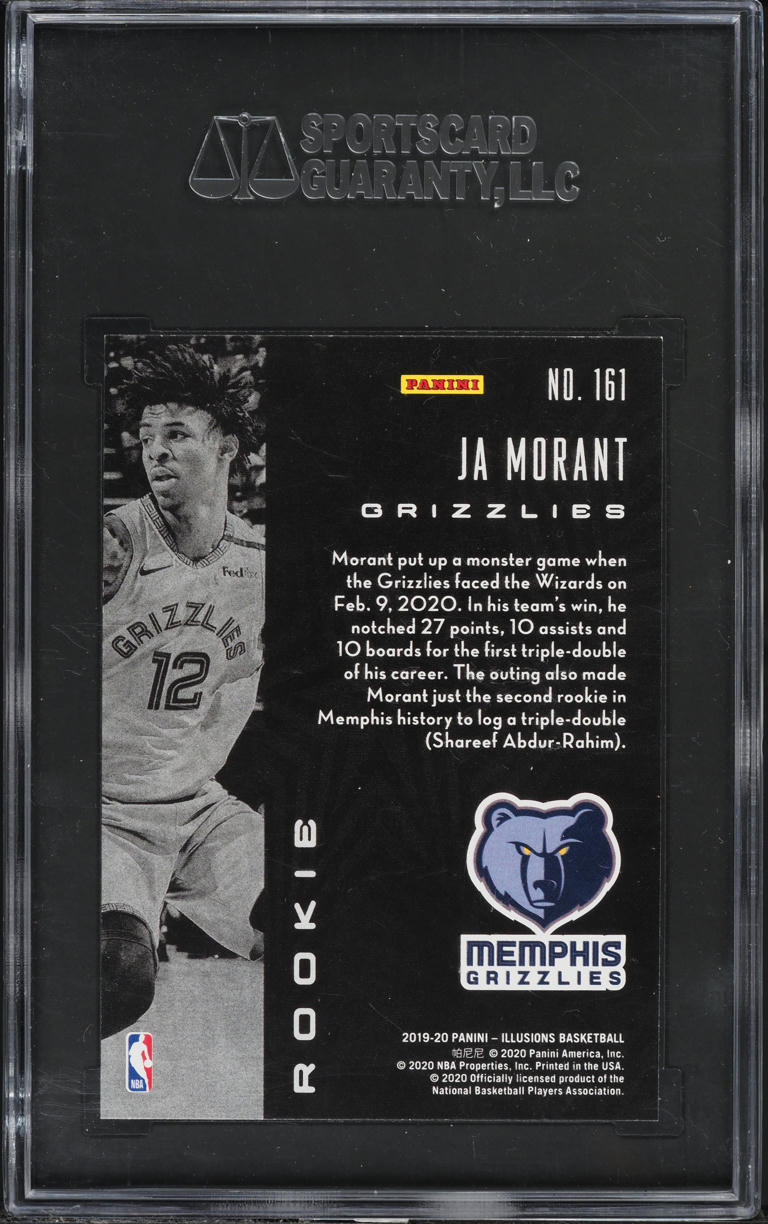 2019 Panini Illusions Ja Morant ROOKIE #161 SGC 9.5 MINT+