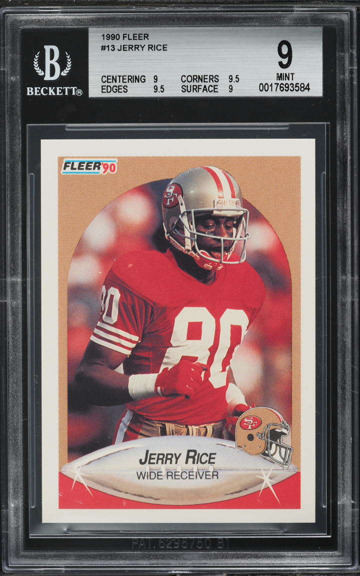 1990 Fleer Football Jerry Rice #13 BGS 9 MINT