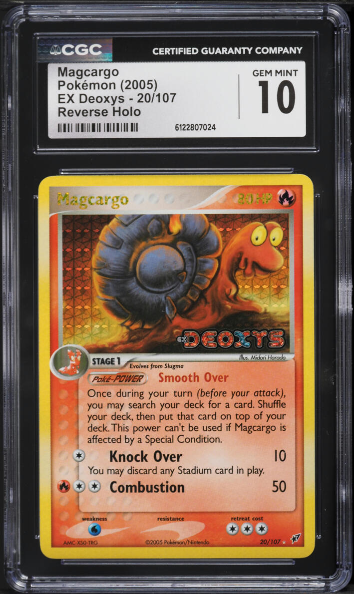 2005 Pokemon EX Deoxys Reverse Holo Magcargo #20 CGC 10 GEM MINT