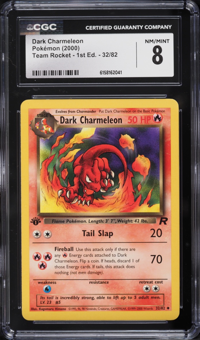 2000 Pokemon Team Rocket 1st Edition Dark Charmeleon #32 CGC 8 NM-MT