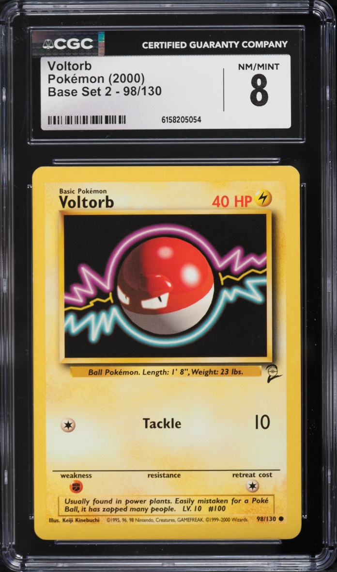 2000 Pokemon Base Set 2 Voltorb #98 CGC 8 NM-MT