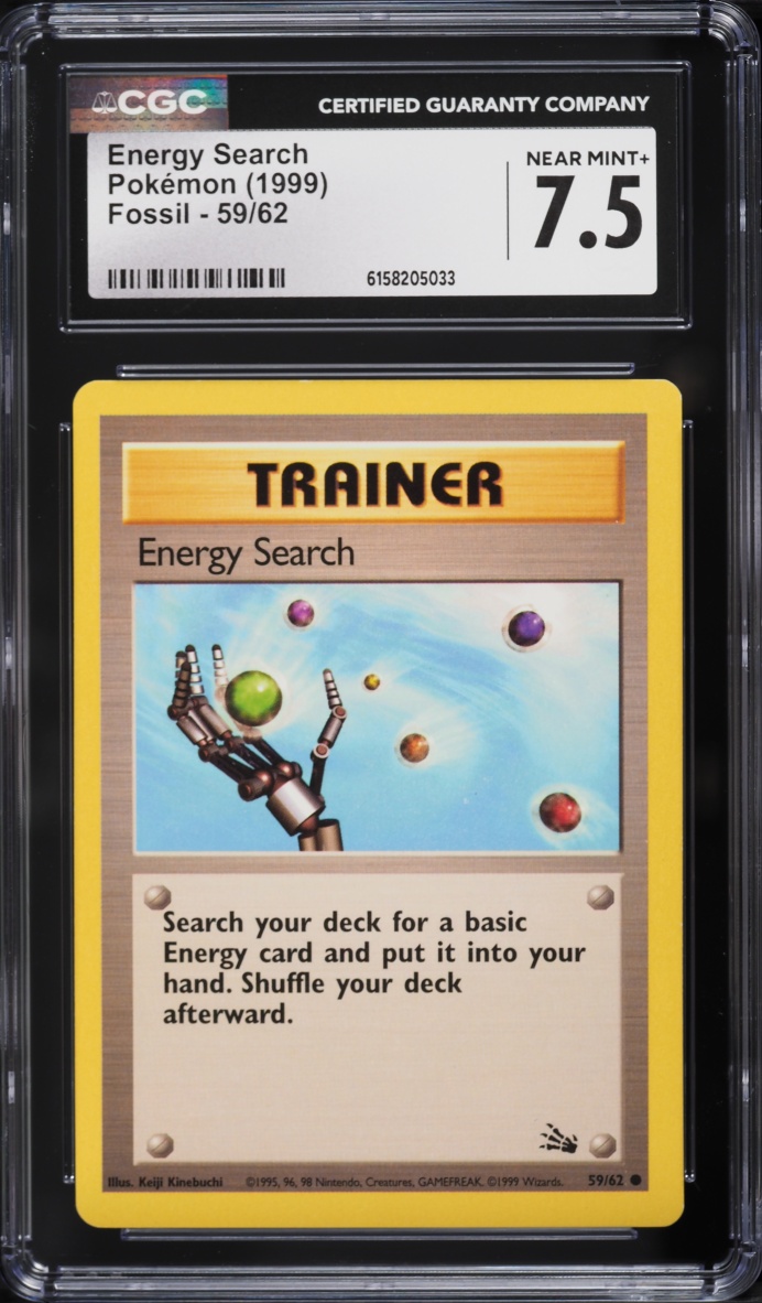 1999 Pokemon Fossil Energy Search #59 CGC 7.5 NRMT+