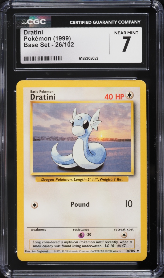 1999 Pokemon Base Set Dratini #26 CGC 7 NRMT