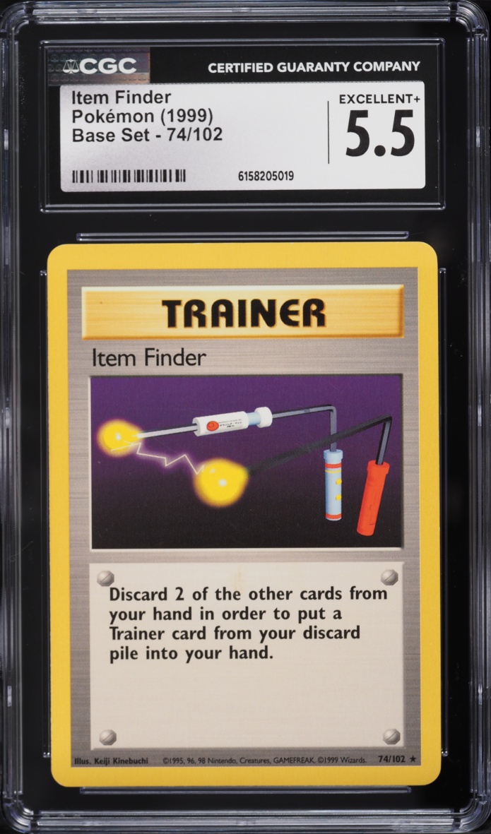 1999 Pokemon Base Set Item Finder #74 CGC 5.5 EX+