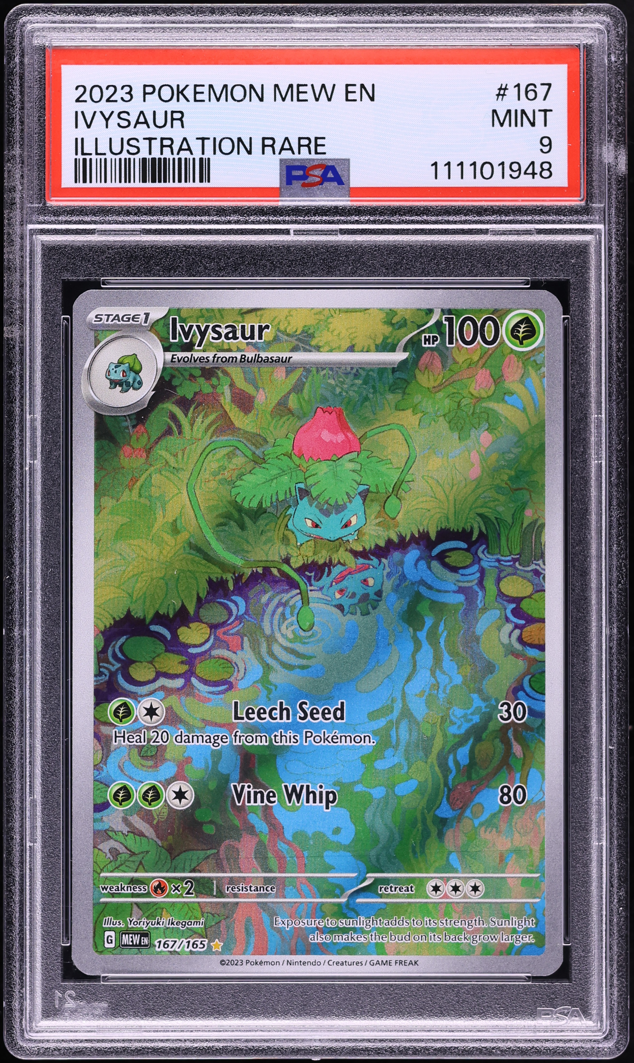 2023 Pokemon Scarlet & Violet 151 IR Ivysaur #167 PSA 9 MINT
