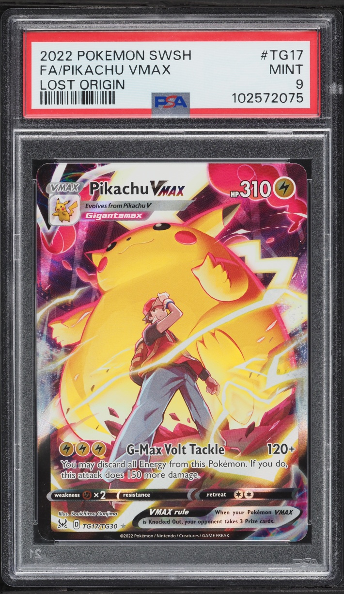 2022 Pokemon Sword & Shield Lost Origin CHR Pikachu VMAX #TG17 PSA 9 MINT