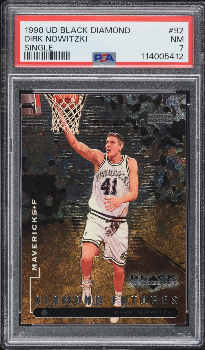 1998 Black Diamond Single Dirk Nowitzki ROOKIE #92 PSA 7 NRMT