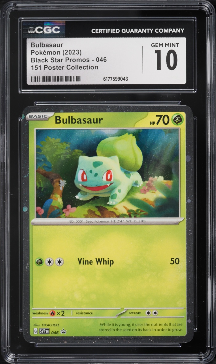 2023 Pokemon Scarlet & Violet Promo 151 Poster Collection Bulbasaur #46 CGC 10 GEM MINT