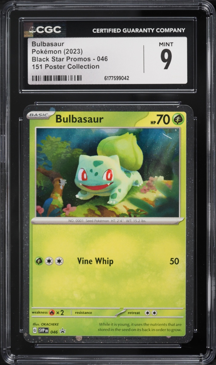 2023 Pokemon Scarlet & Violet Black Star Promo 151 Poster Collection Bulbasaur #46 CGC 9 MINT