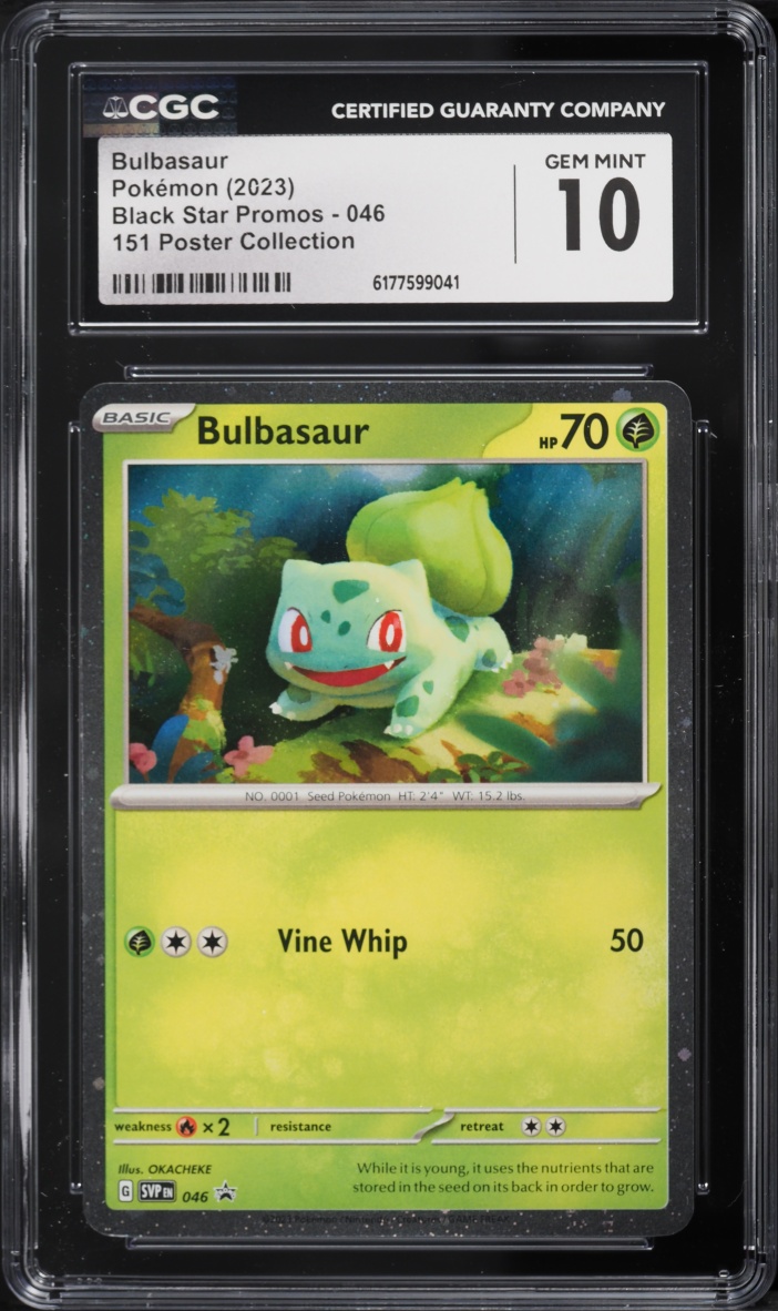 2023 Pokemon Scarlet & Violet Promo 151 Poster Collection Bulbasaur #46 CGC 10 GEM MINT
