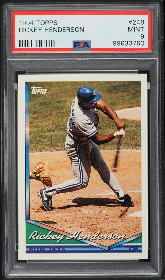 1994 Topps Rickey Henderson #248 PSA 9 MINT
