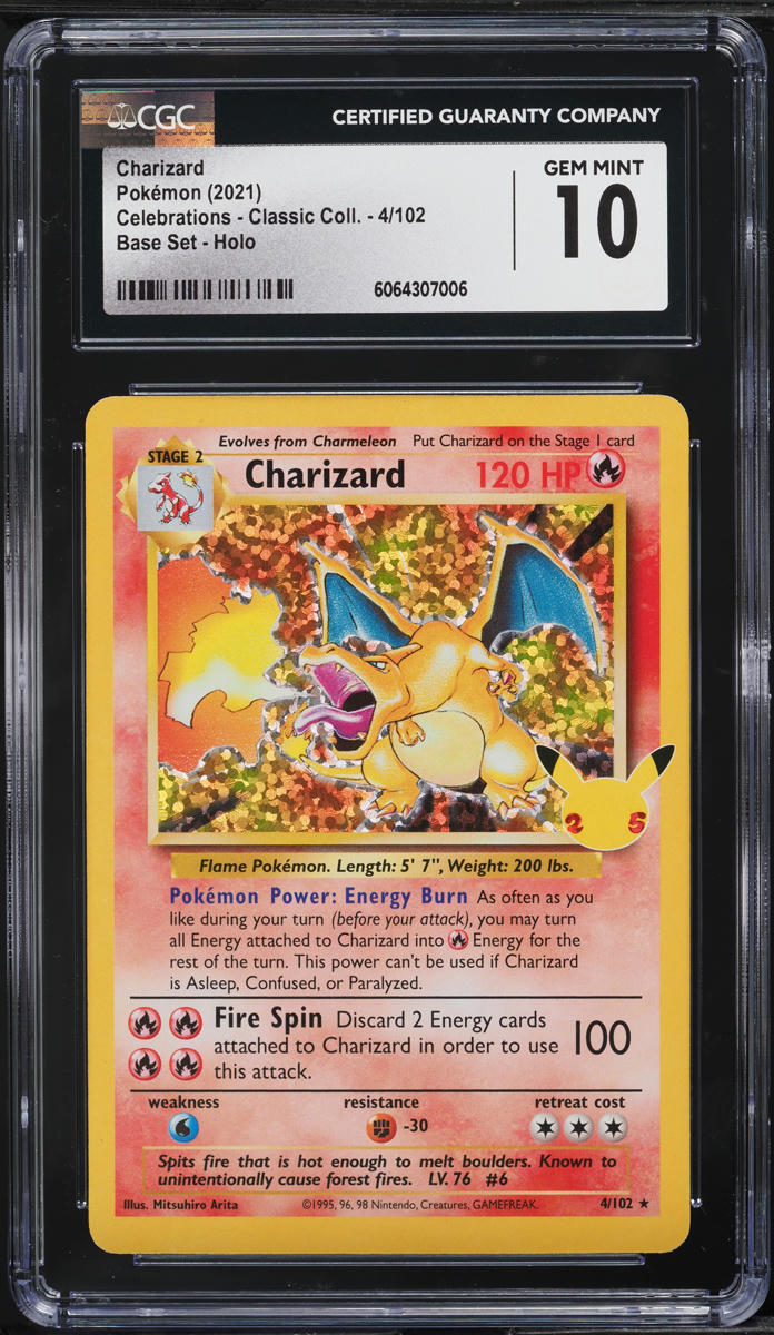 2021 Pokemon Sword & Shield Celebrations Classic Collection Holo Charizard #4 CGC 10 GEM