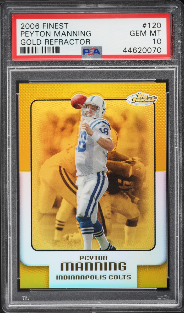 2006 Finest Gold Refractor Peyton Manning /49 #120 PSA 10 GEM MINT