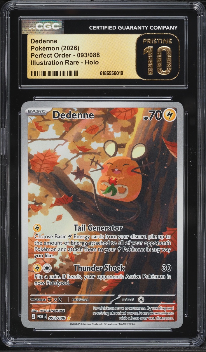 2026 Pokemon Mega Evolution Perfect Order IR Dedenne #93 CGC 10 PRISTINE
