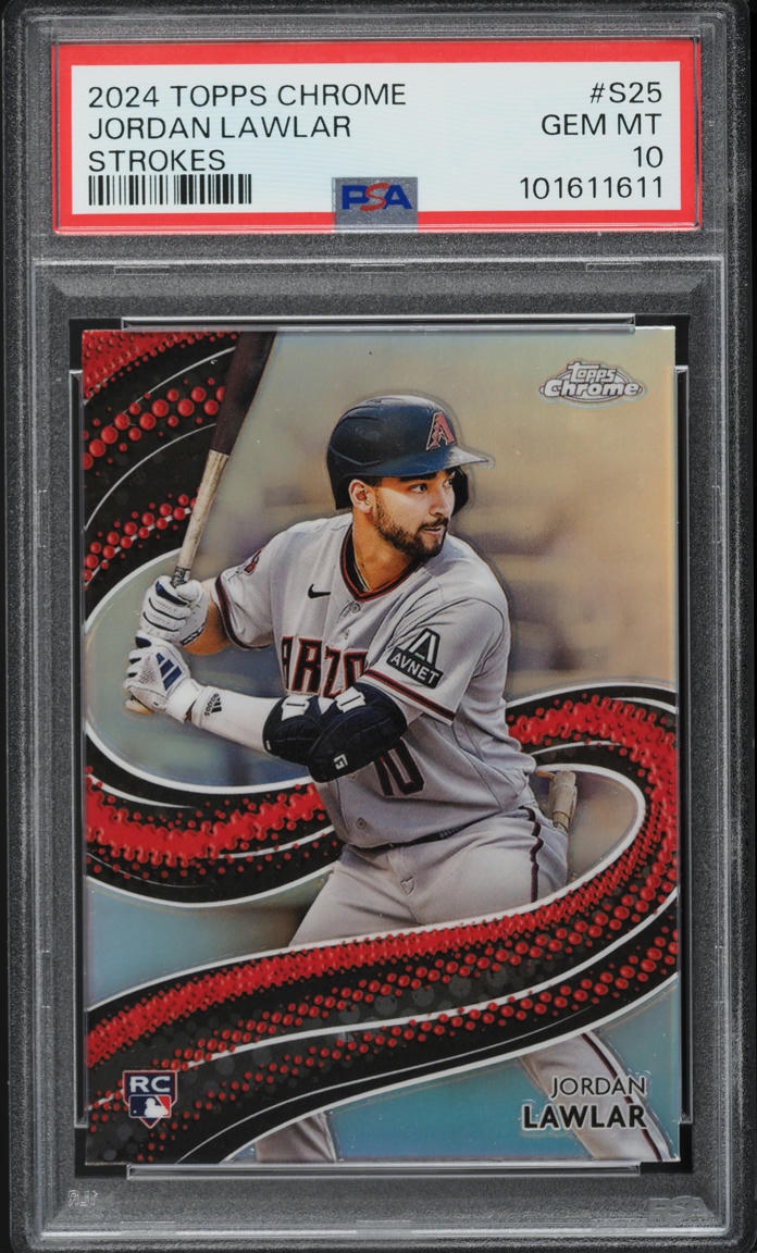 2024 Topps Chrome Strokes Jordan Lawlar ROOKIE #S-25 PSA 10 GEM MINT