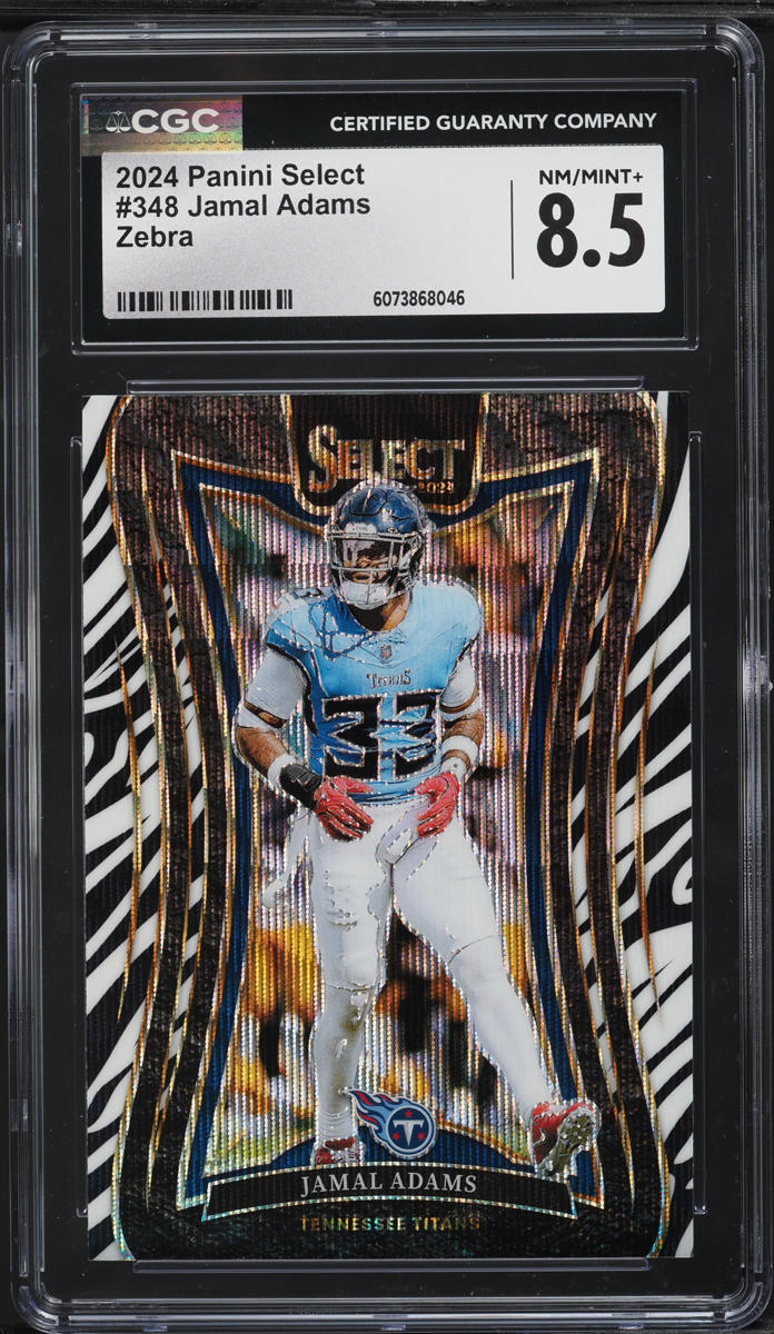 2024 Select Suite Level Zebra Jamal Adams #348 CGC 8.5 NM-MT+