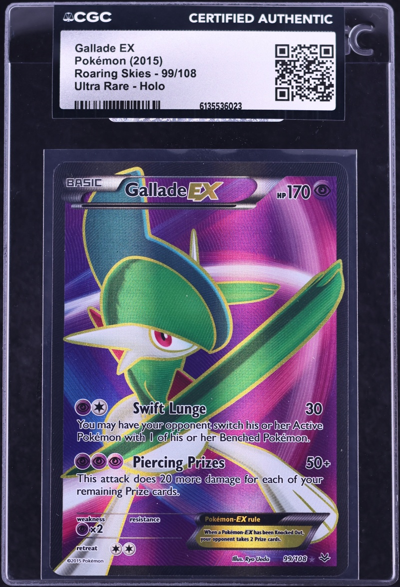 2015 Pokemon XY Roaring Skies Full Art Gallade EX #99 CGC AUTH