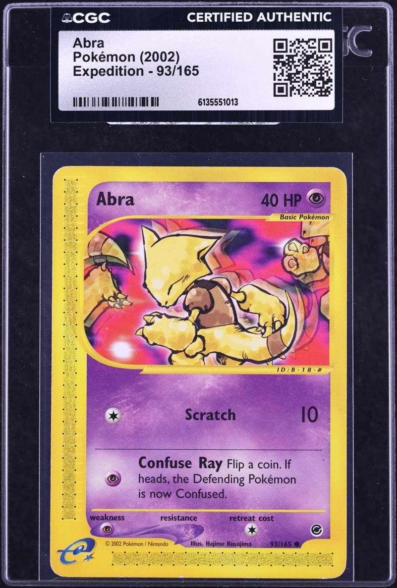 2002 Pokemon Expedition Abra #93 CGC AUTH