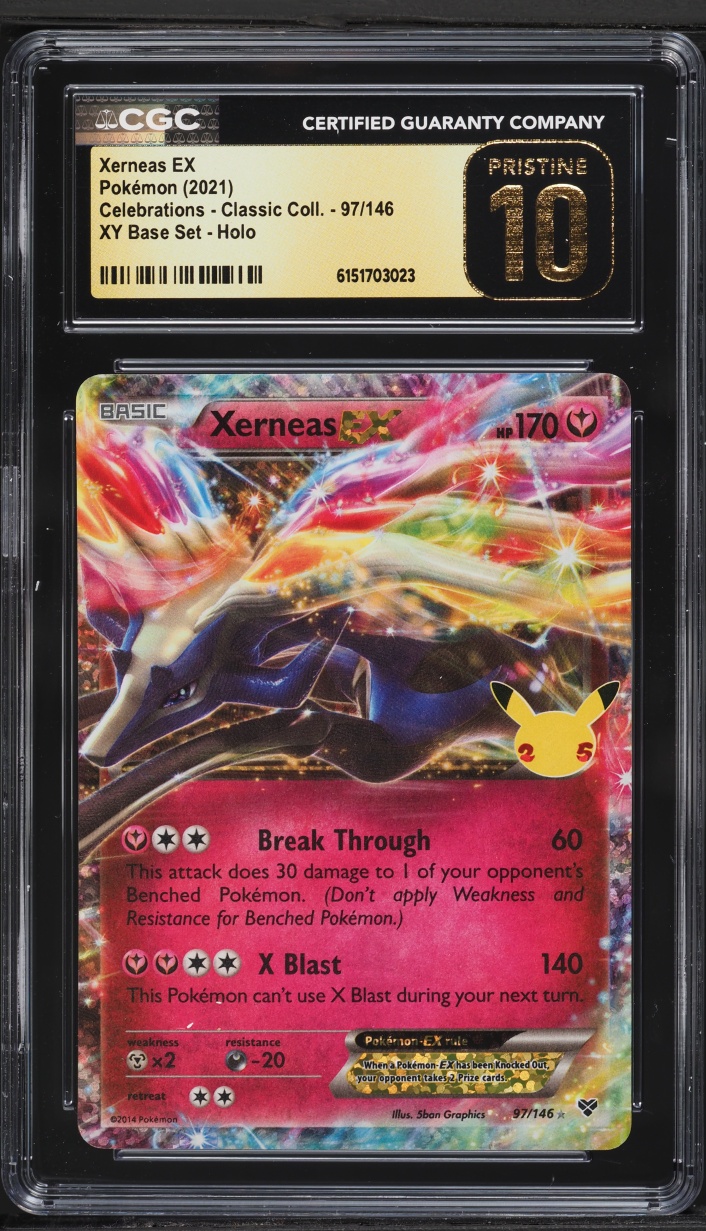 2021 Pokemon Sword & Shield Celebrations Classic Collection Holo Xerneas ex #97 CGC 10 PRISTINE