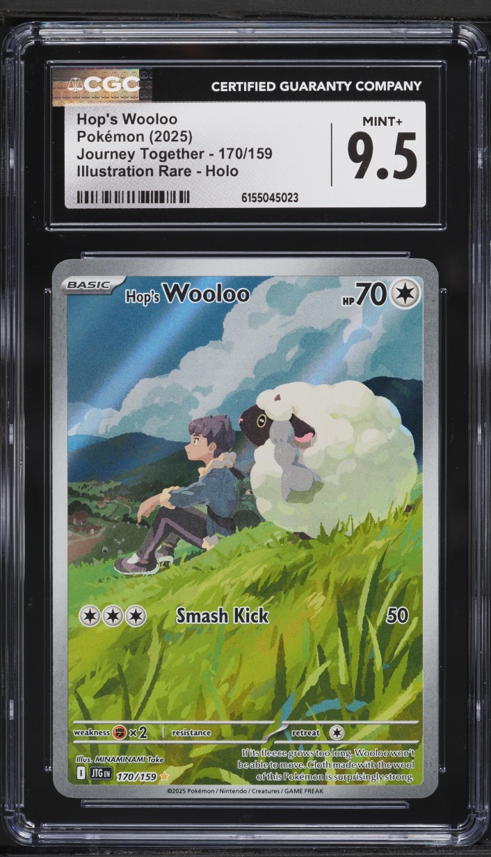 2025 Pokemon Scarlet & Violet Journey Together IR Hop's Wooloo #170 CGC 9.5 MINT+
