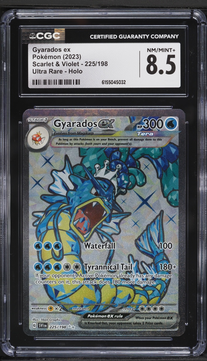2023 Pokemon Scarlet & Violet Full Art Gyarados ex #225 CGC 8.5 NM-MT+