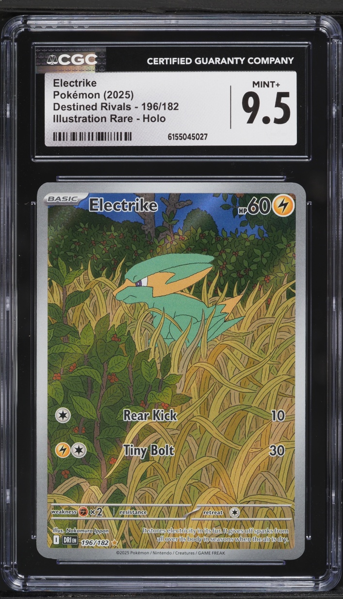 2025 Pokemon Scarlet & Violet Destined Rivals IR Electrike #196 CGC 9.5 MINT+
