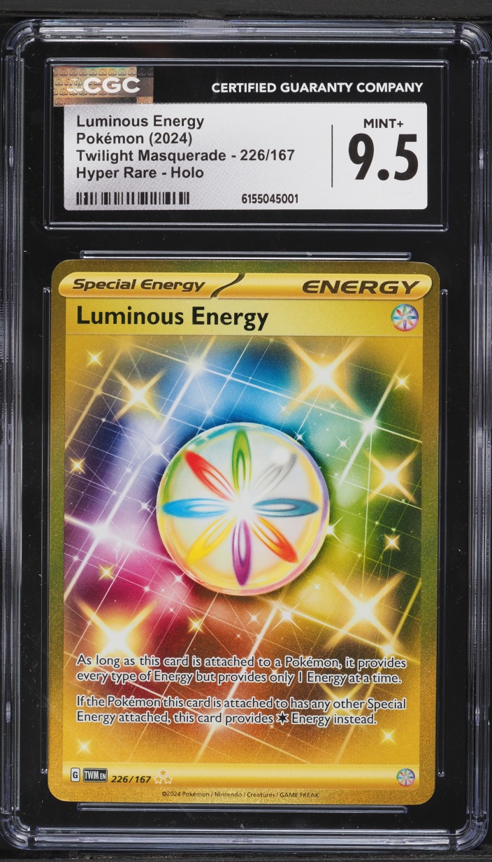 2024 Pokemon Scarlet & Violet Twilight Masquerade Gold Rare Luminous Energy #226 CGC 9.5 MINT+