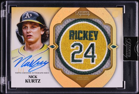 2025 Topps Dynasty Jumbo Gold Nick Kurtz ROOKIE TRIBUTE PATCH AUTO 1/1 #AJP-NK
